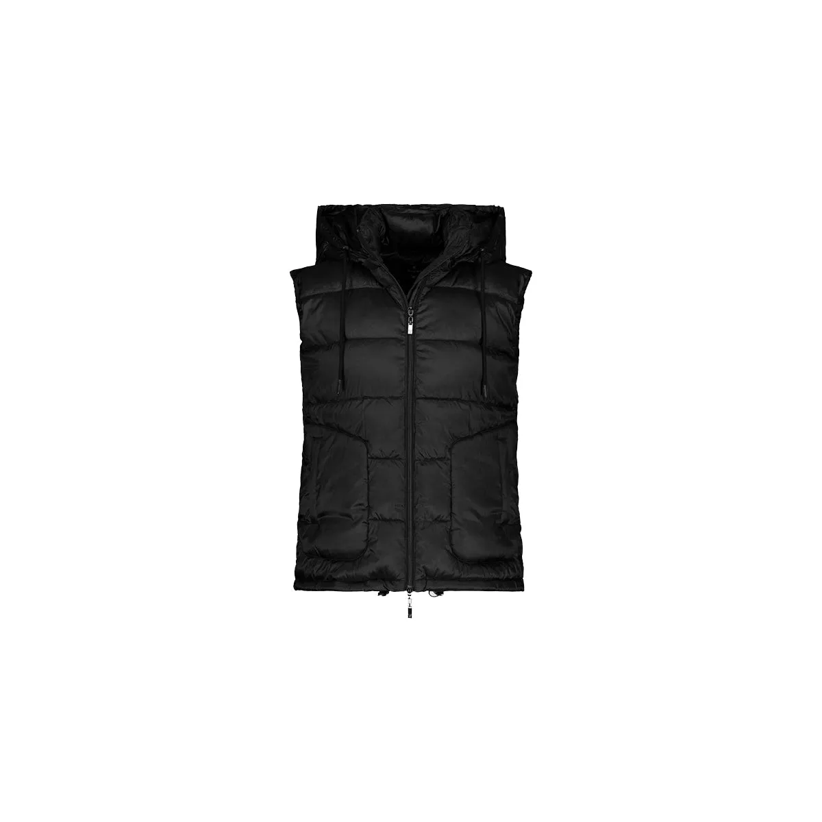 OUTDOOR QUILTED GILET WITH HOOD AND POCKETS