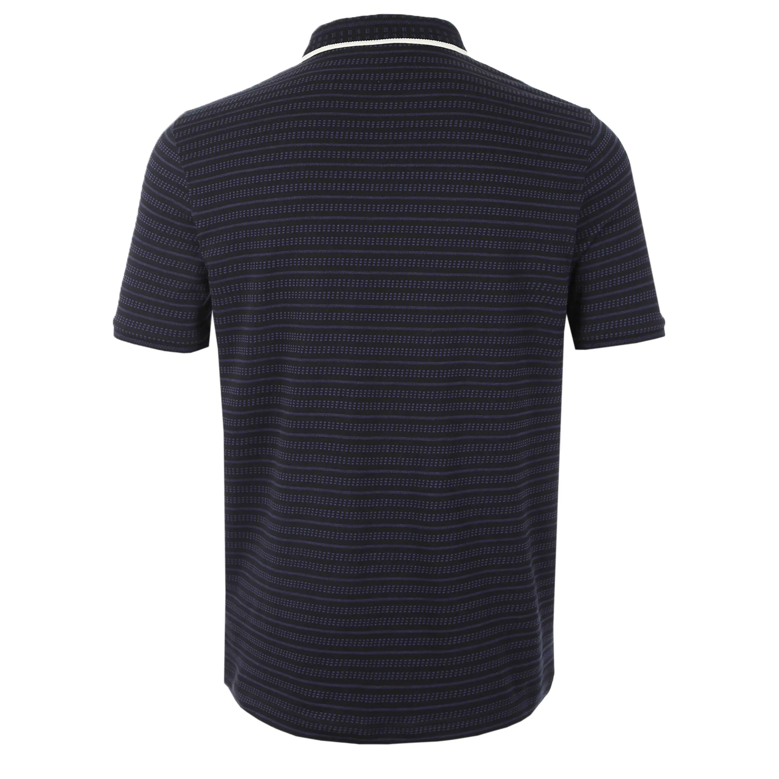 Paul Smith Reg Fit Broken Stripe Polo Shirt in Navy