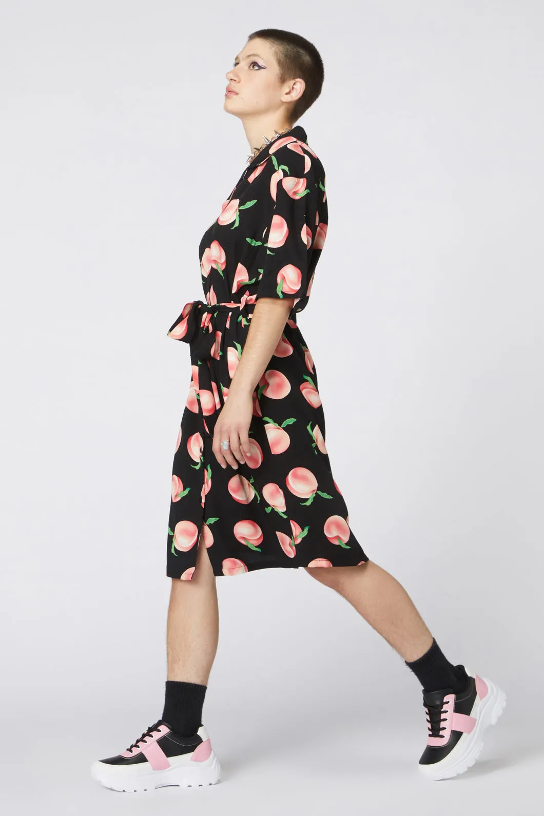 Peachy Viscose Shirt Dress