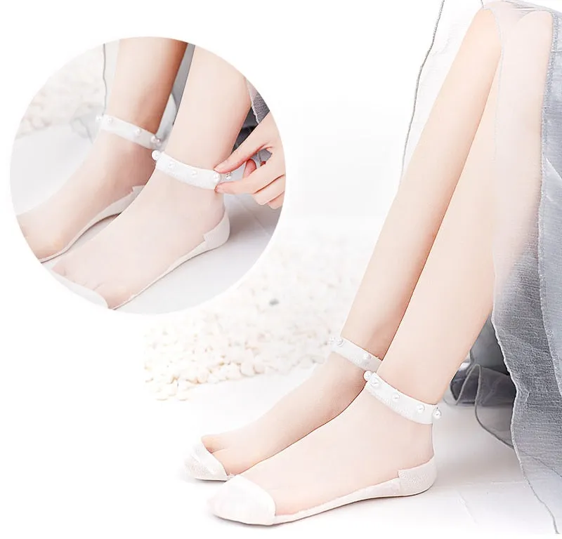 Pearl Transparent Socks