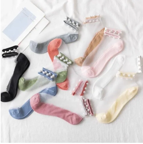 Pearl Transparent Socks