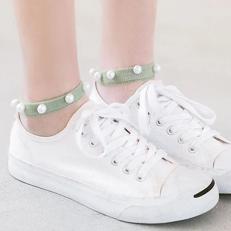 Pearl Transparent Socks