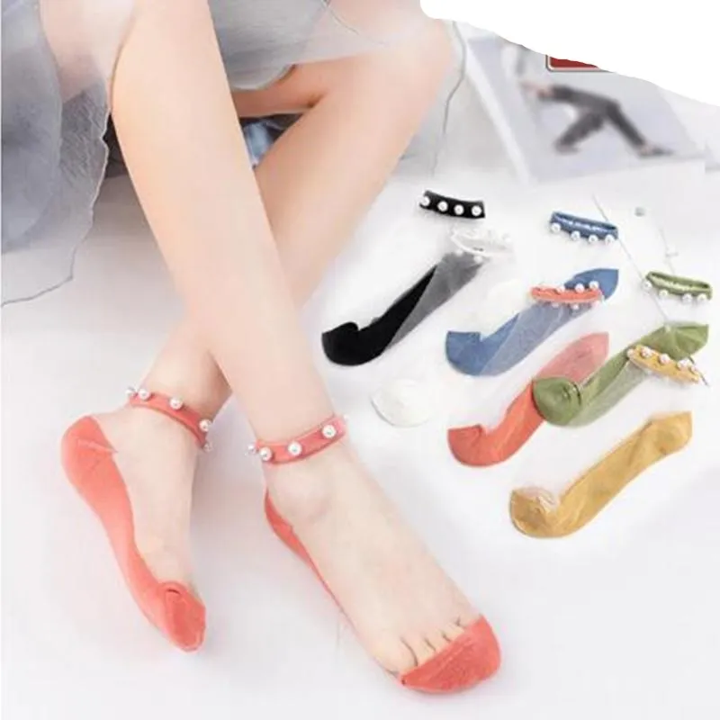 Pearl Transparent Socks