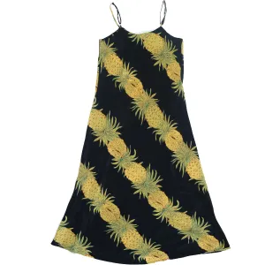 Pineapple Cross (Slip Dress) - Black