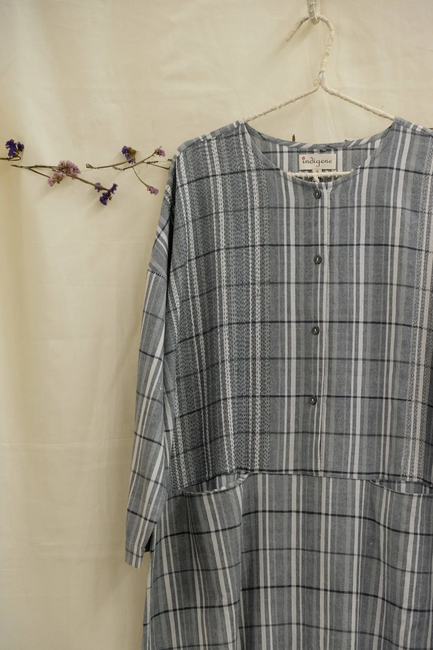 Plaid Hand Woven Straight Dress