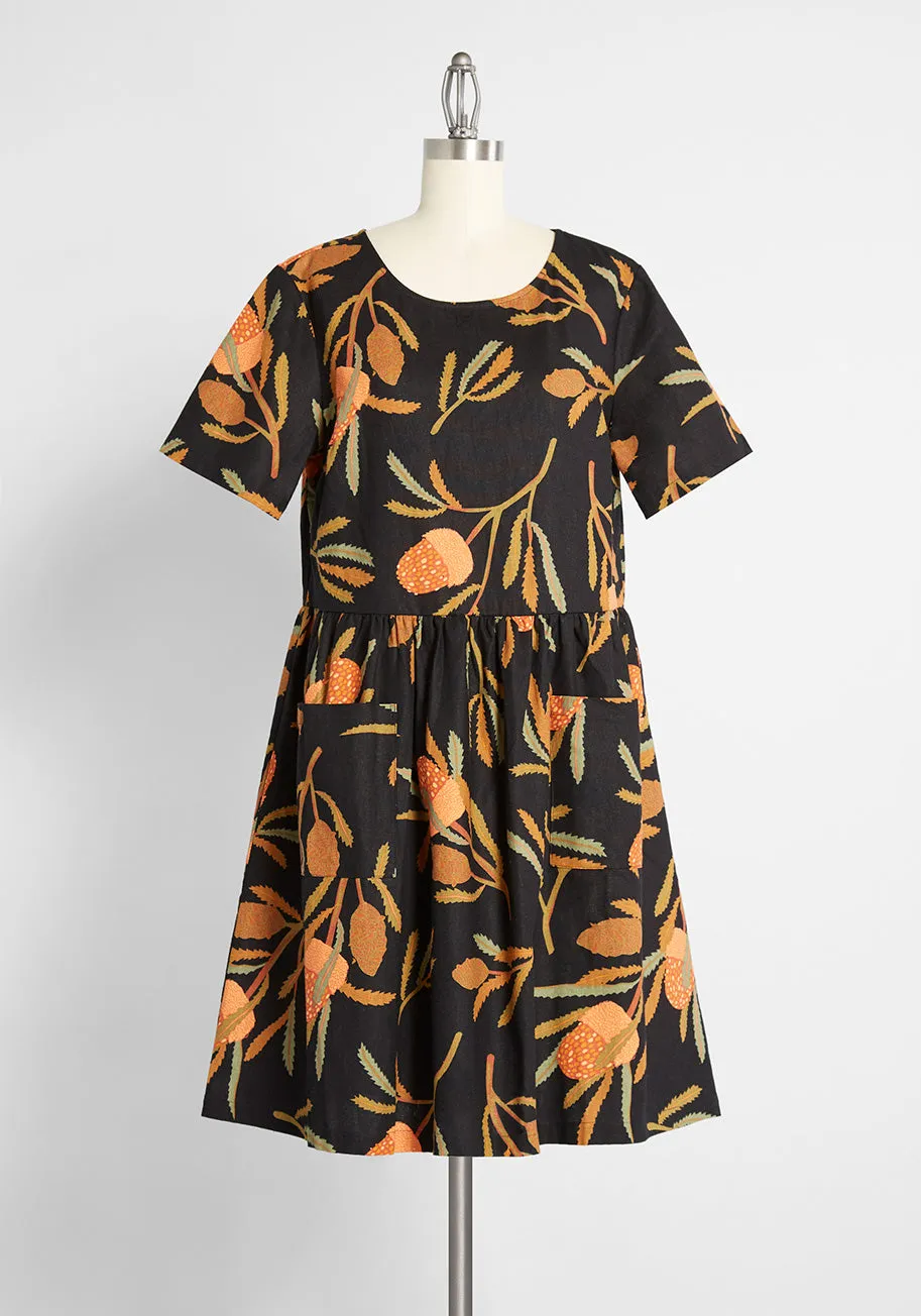 Pods of Glory Short Sleeve Dress