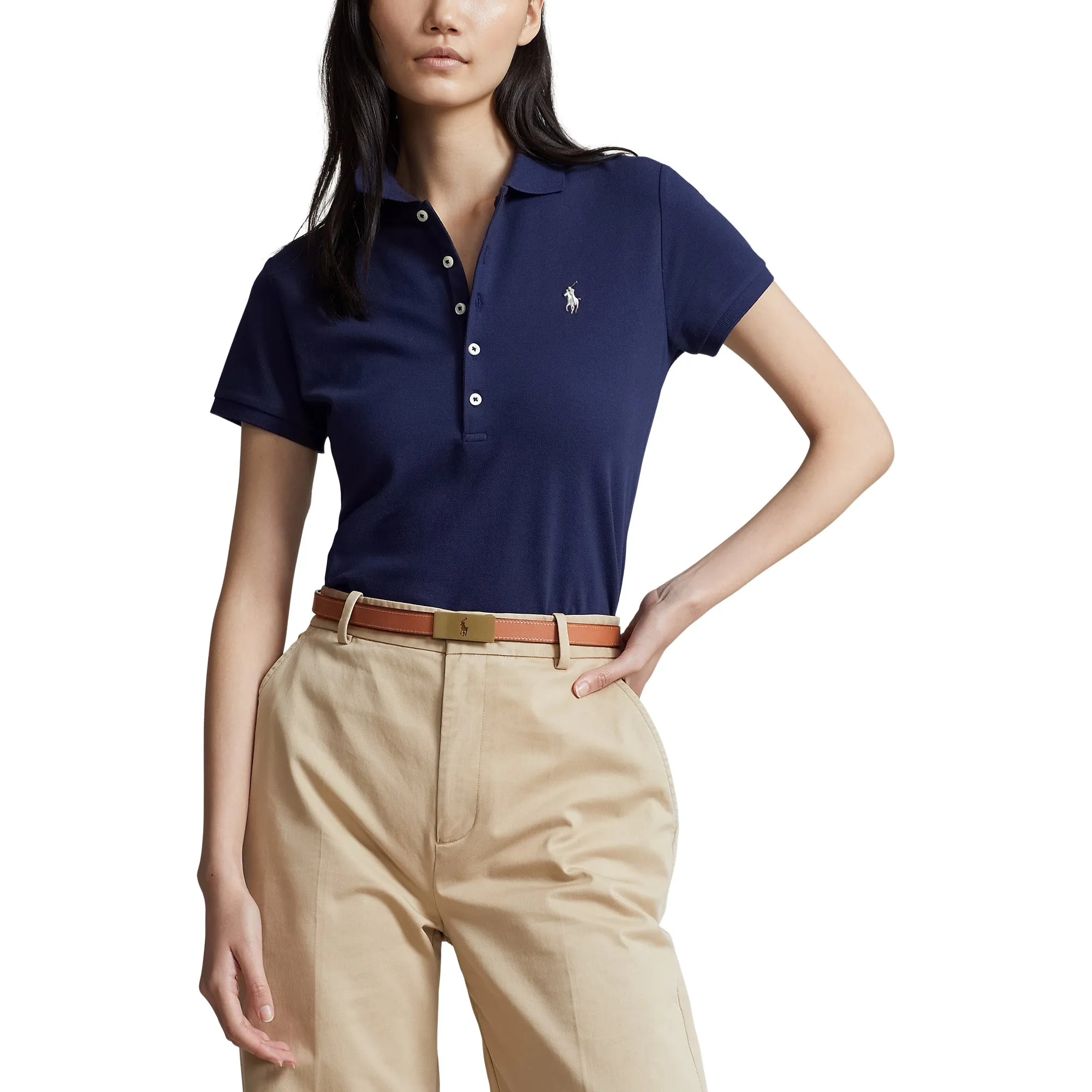 Polo Performance Ralph Lauren Women's Cotton Tailored Fit Polo Shirt - French Navy