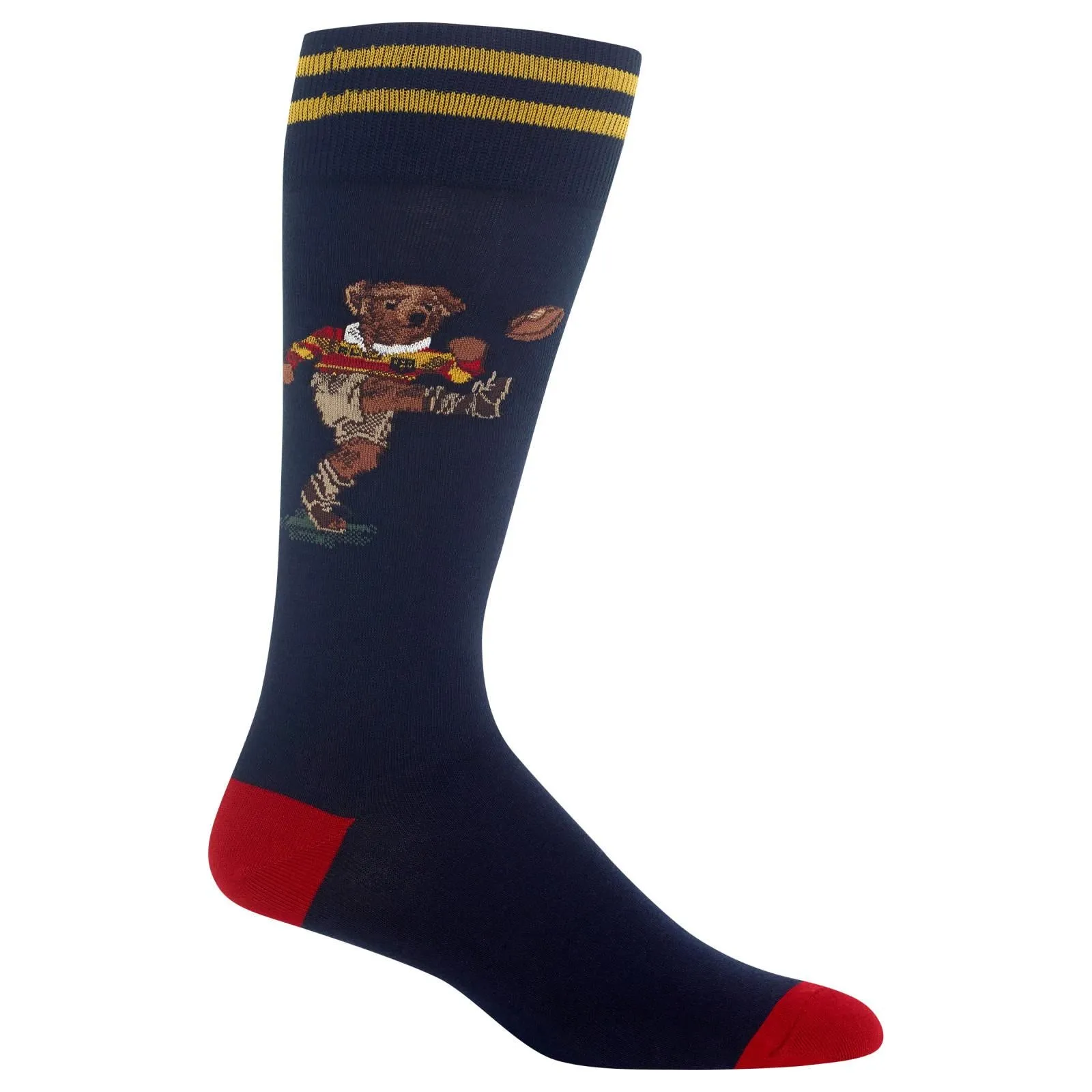 Polo Ralph Lauren Men's Rugby Kicker Bear Solid Casual Dress Sock