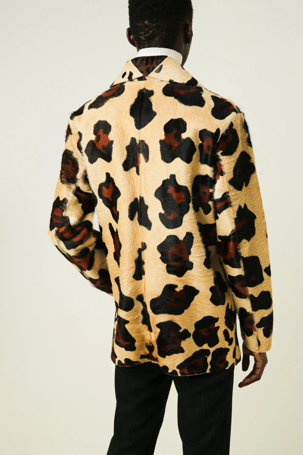 Printed Real Fur Coat