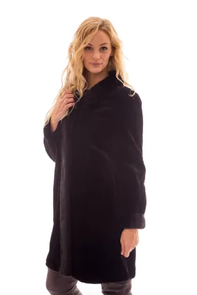 Ranch Mink Coat Sheared, Reversible with Mink Tuxedo & Cuffs