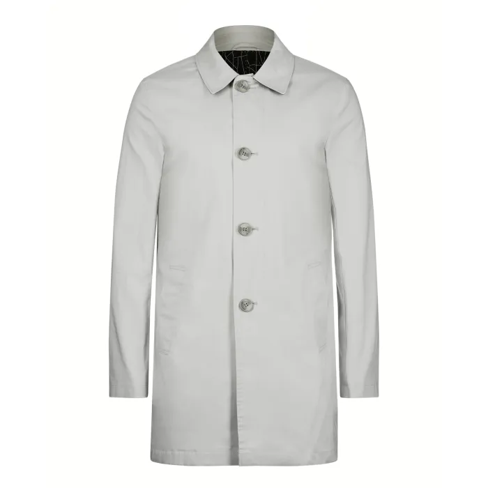 Remus Uomo Mens Light Grey Daryl Tailored Coat 90221