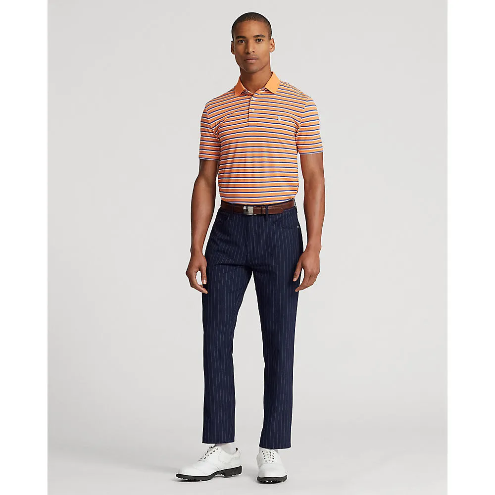 RLX Ralph Lauren Tour Pique Stripe Polo Shirt - Classic Peach Multi