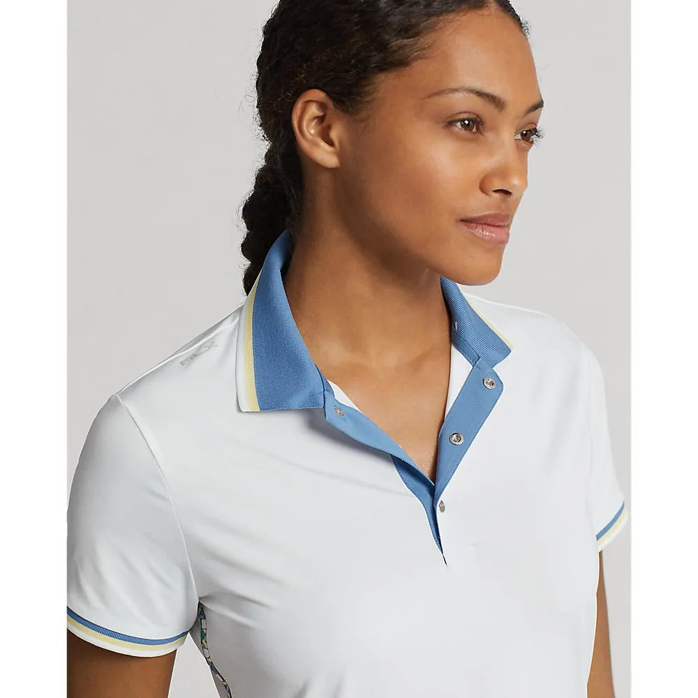 RLX Ralph Lauren Women's Printed Airflow Golf Polo Shirt - Pure White Multi