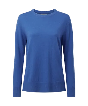 Rose Merino Jumper - Mykonos Blue