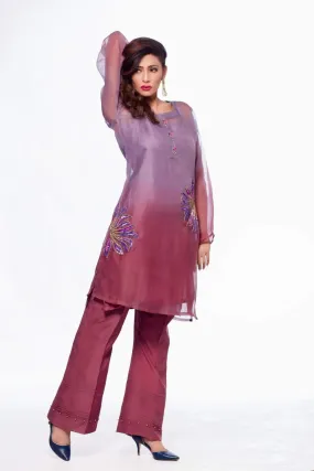 Sadia Aamir - Mauve Twilight - Ivory Embroidery - 1 Piece