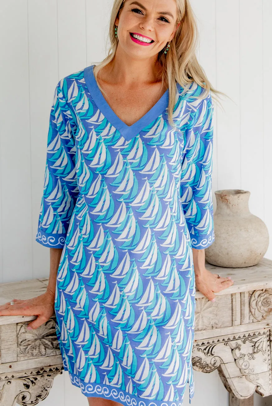 Sailaway Cotton Tunic Dress