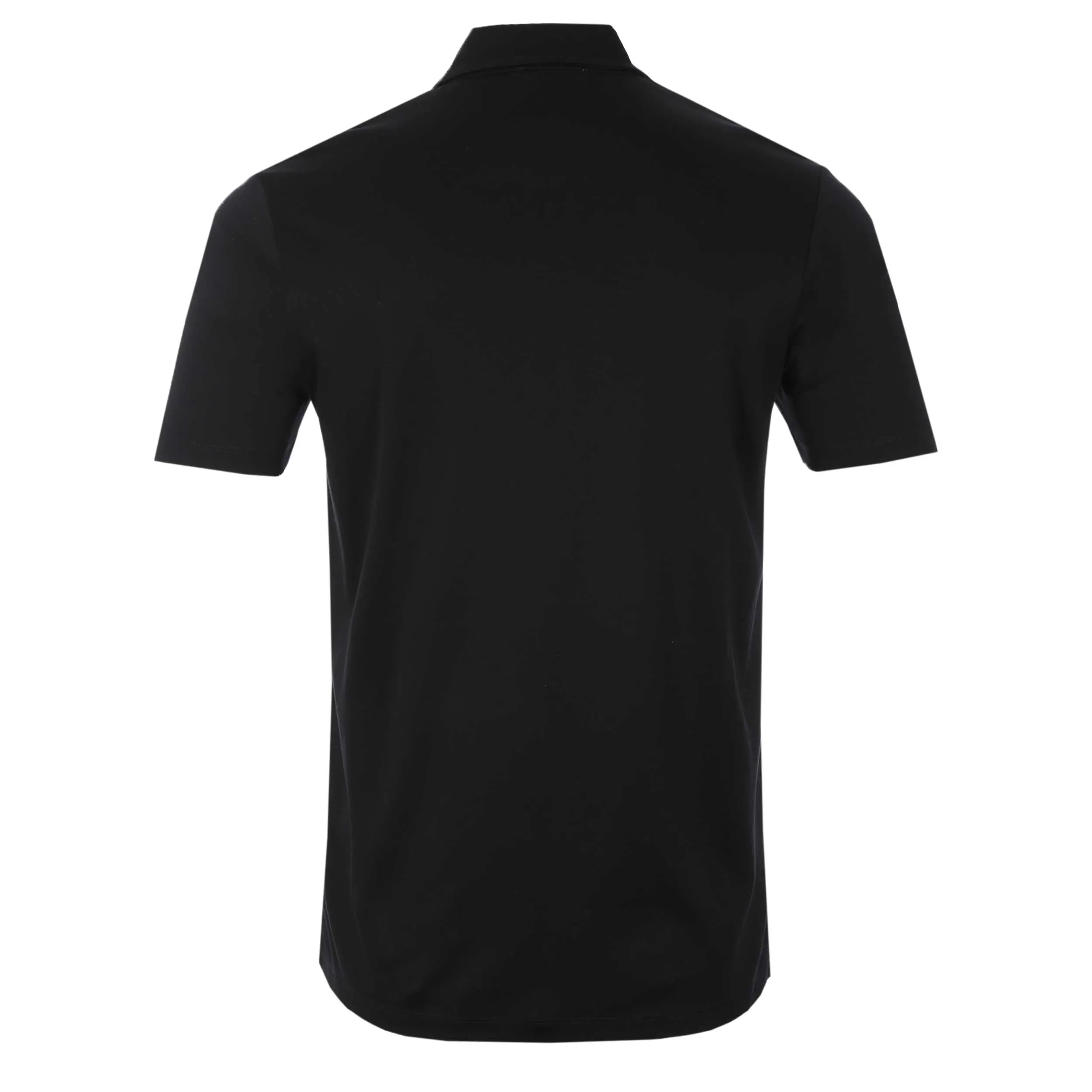 Sandbanks Self Fabric Collar Polo Shirt in Black