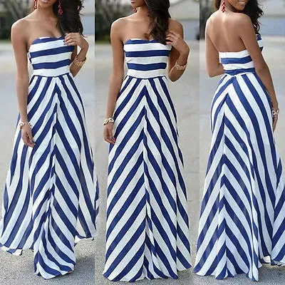 Sexy Summer Long Sleeveless Dress