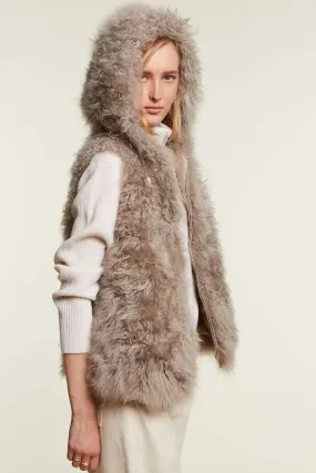 Shearling vest womens