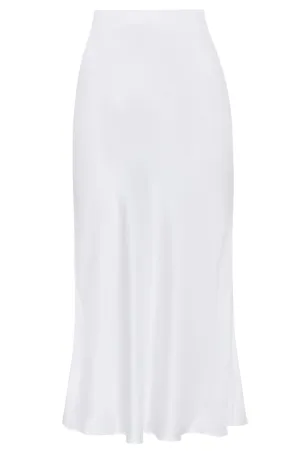 Silk Charmeuse Bias 'Katie' Skirt: Ivory