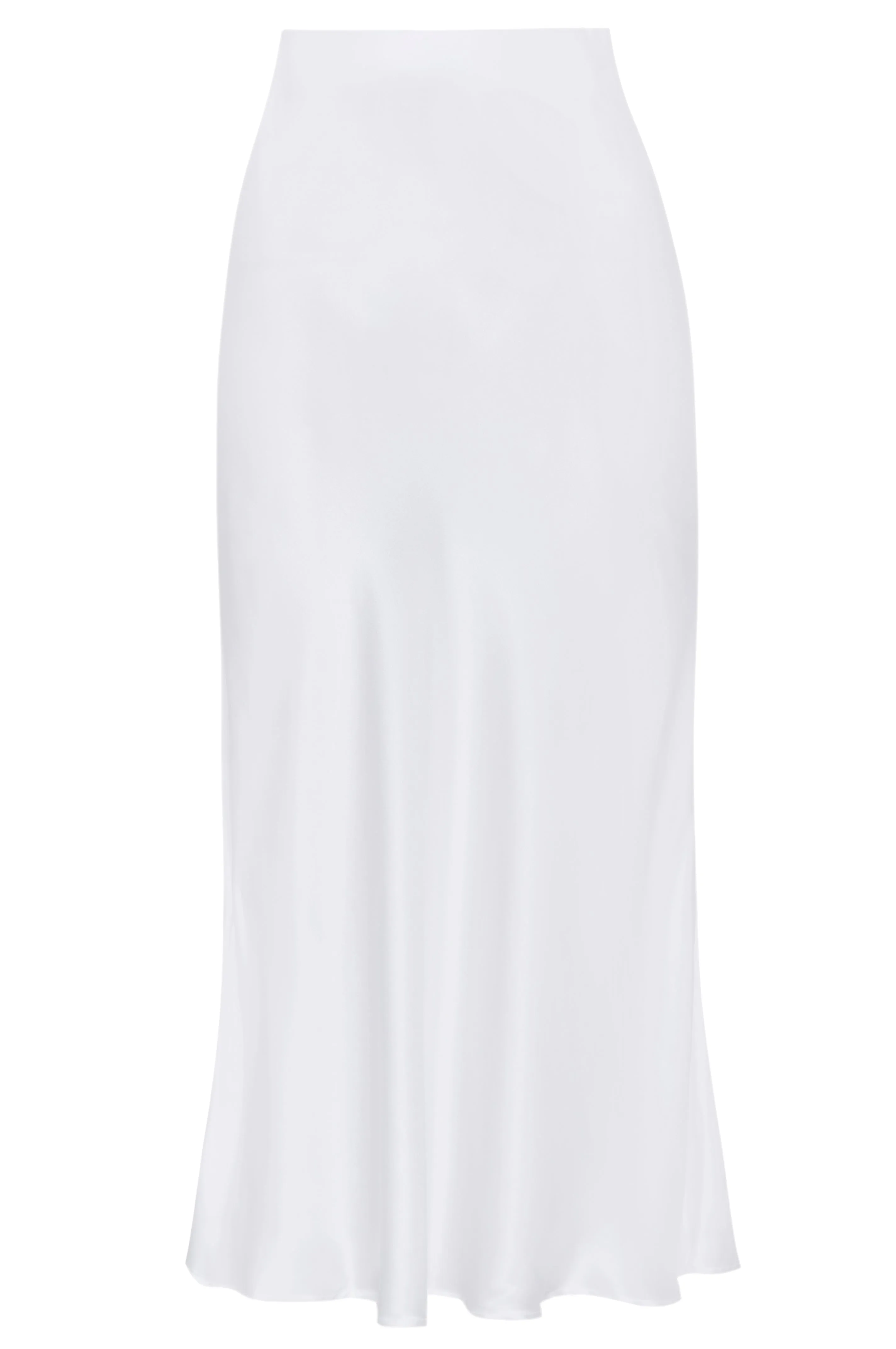 Silk Charmeuse Bias 'Katie' Skirt: Ivory