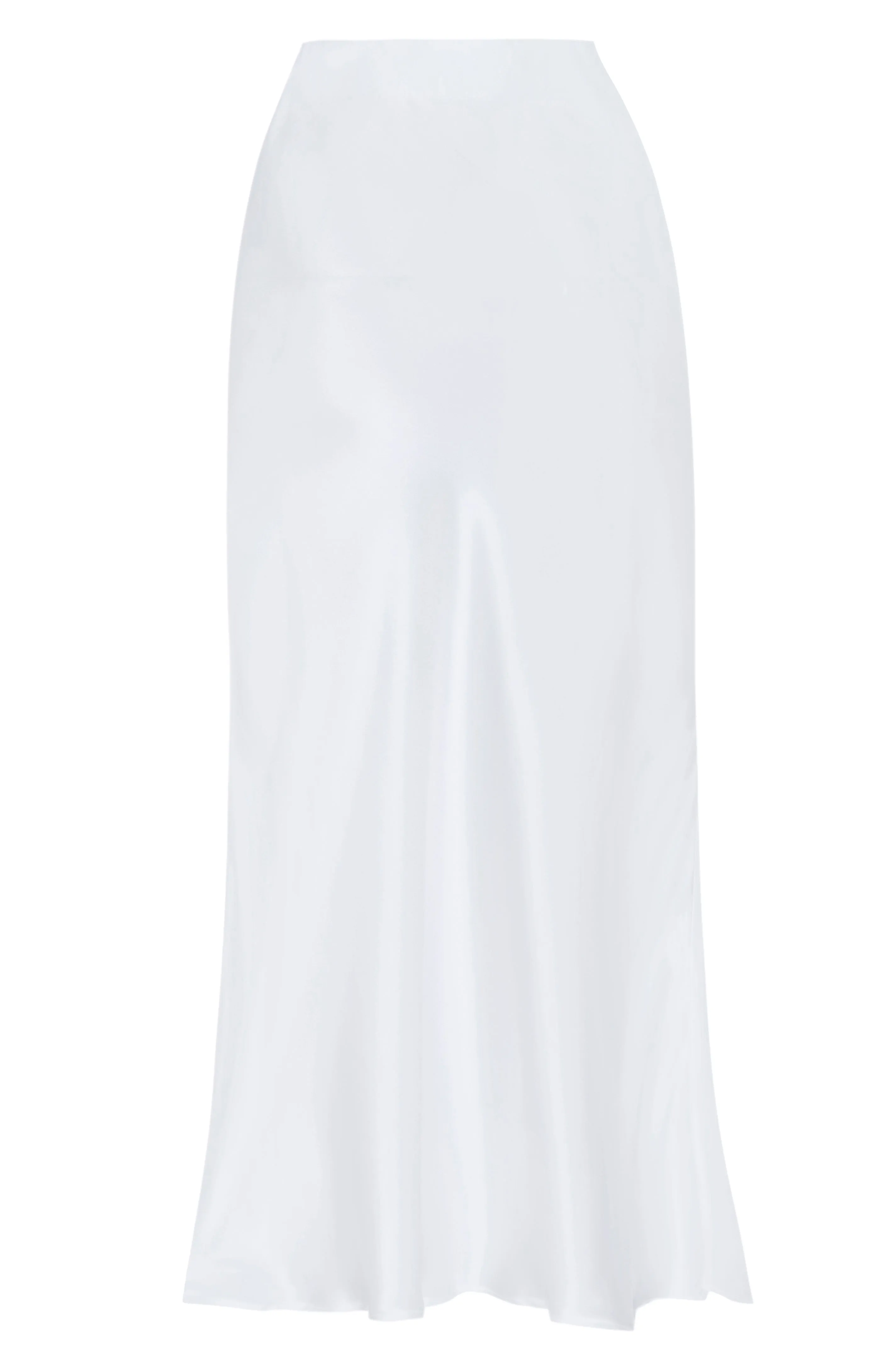 Silk Charmeuse Bias 'Katie' Skirt: Ivory