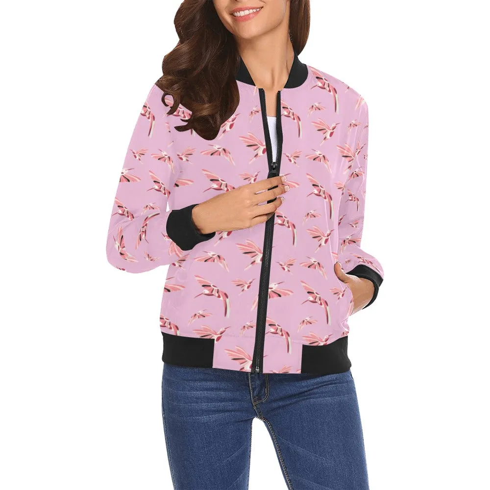 Strawberry Pink Bomber Jacket for Women