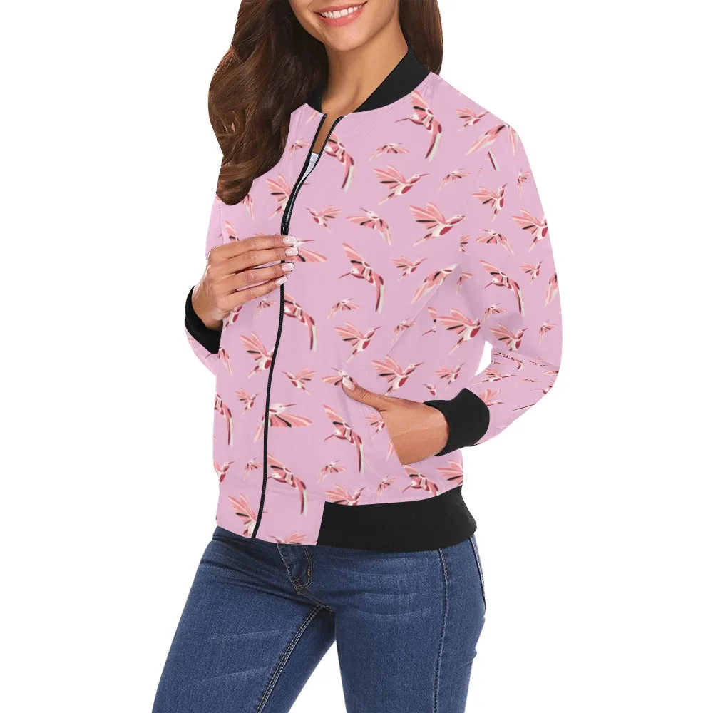 Strawberry Pink Bomber Jacket for Women