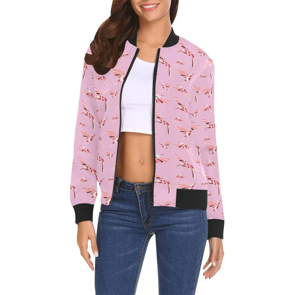 Strawberry Pink Bomber Jacket for Women