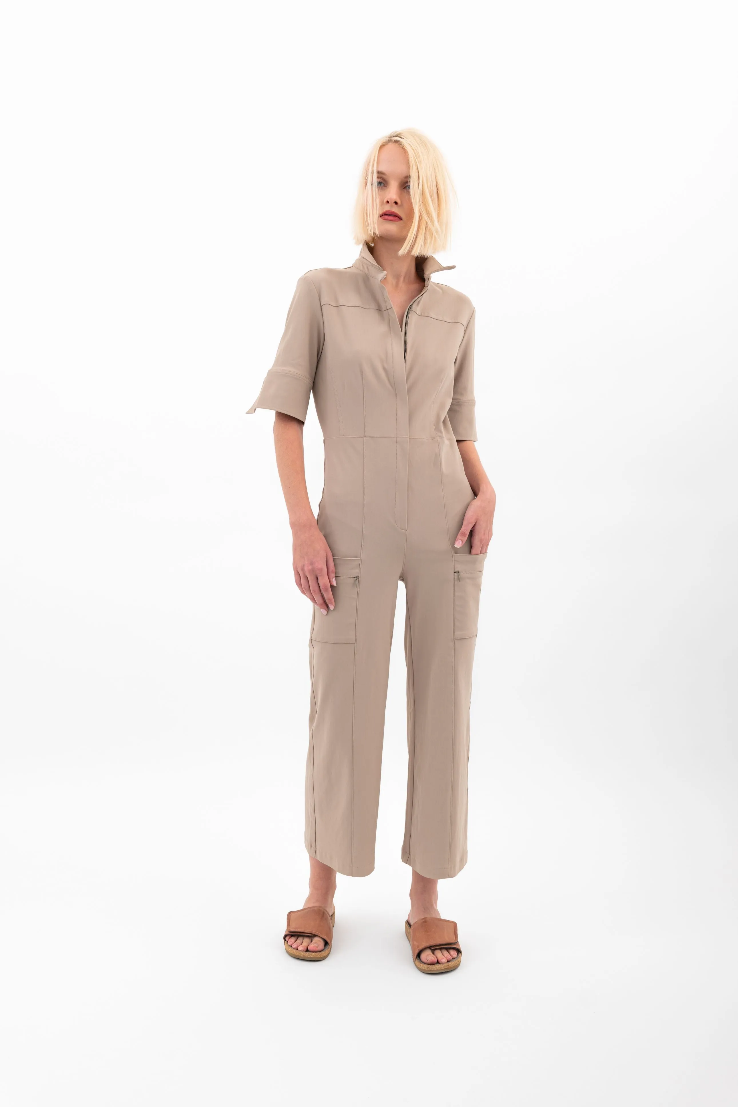 Tech Stretch Cropped Utility Jumpsuits - VANCOUVER