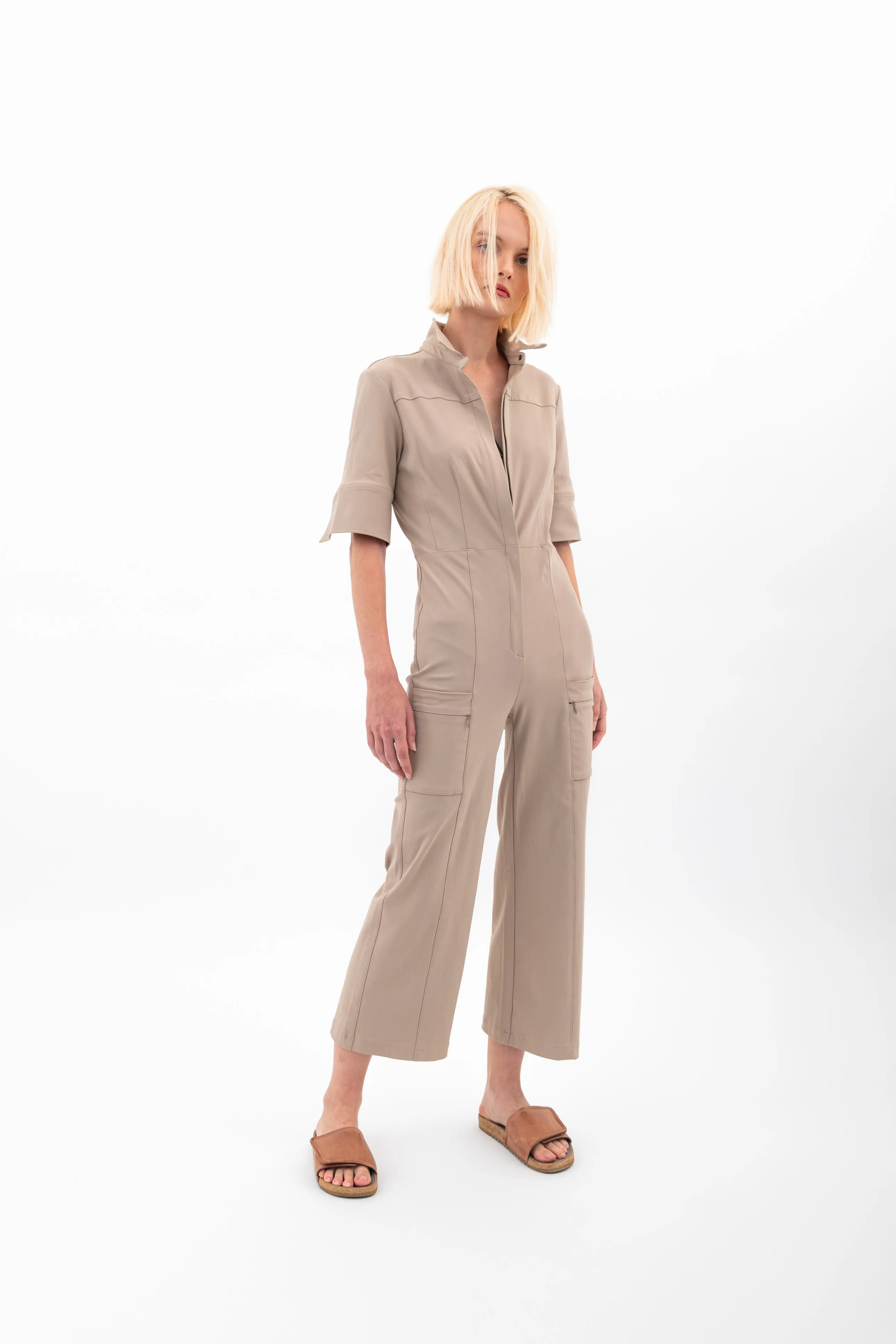 Tech Stretch Cropped Utility Jumpsuits - VANCOUVER