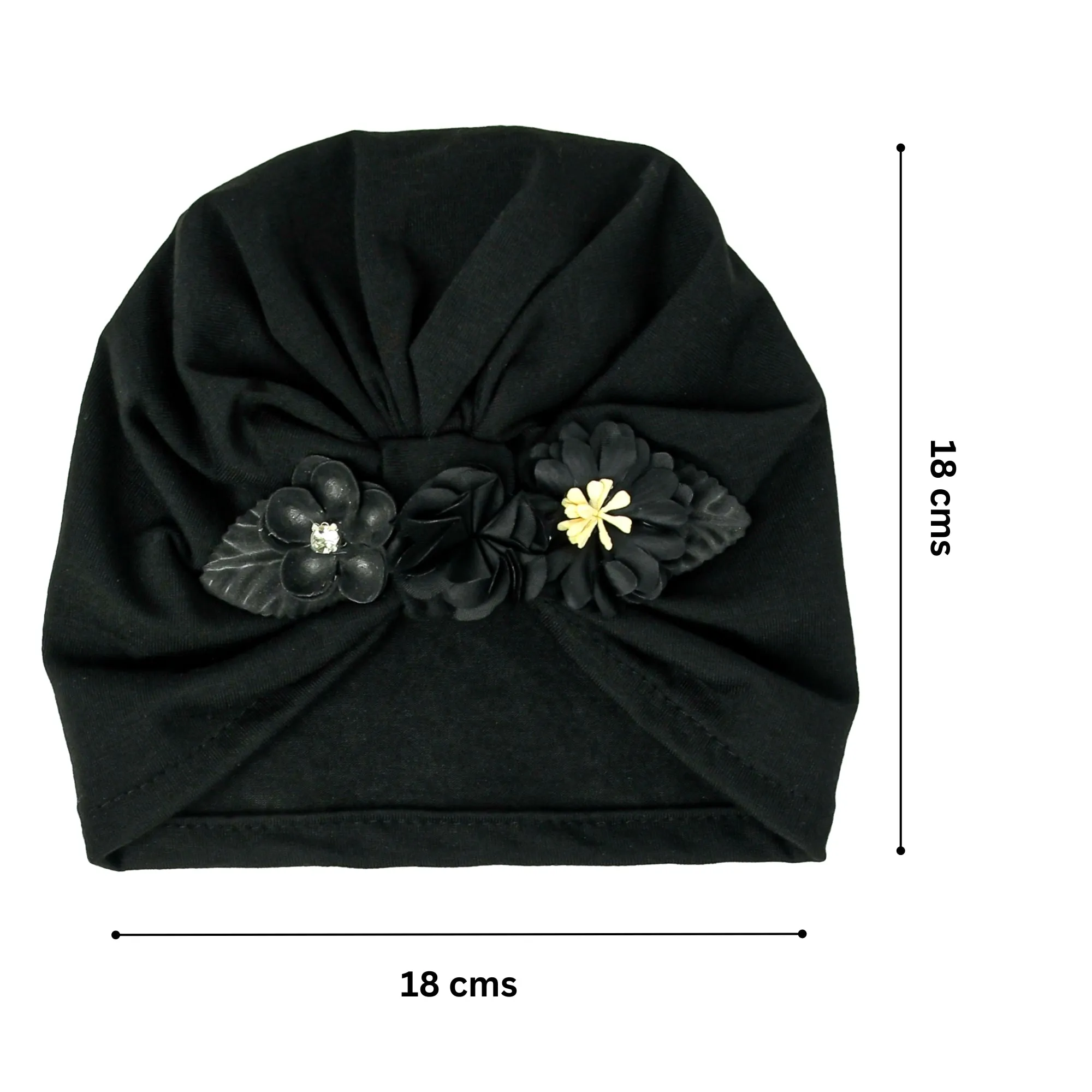 THE LITTLE LOOKERS Unisex Soft Printed Turban Cap, Baby Headwear | Suitable for 3 to 18 Months Baby