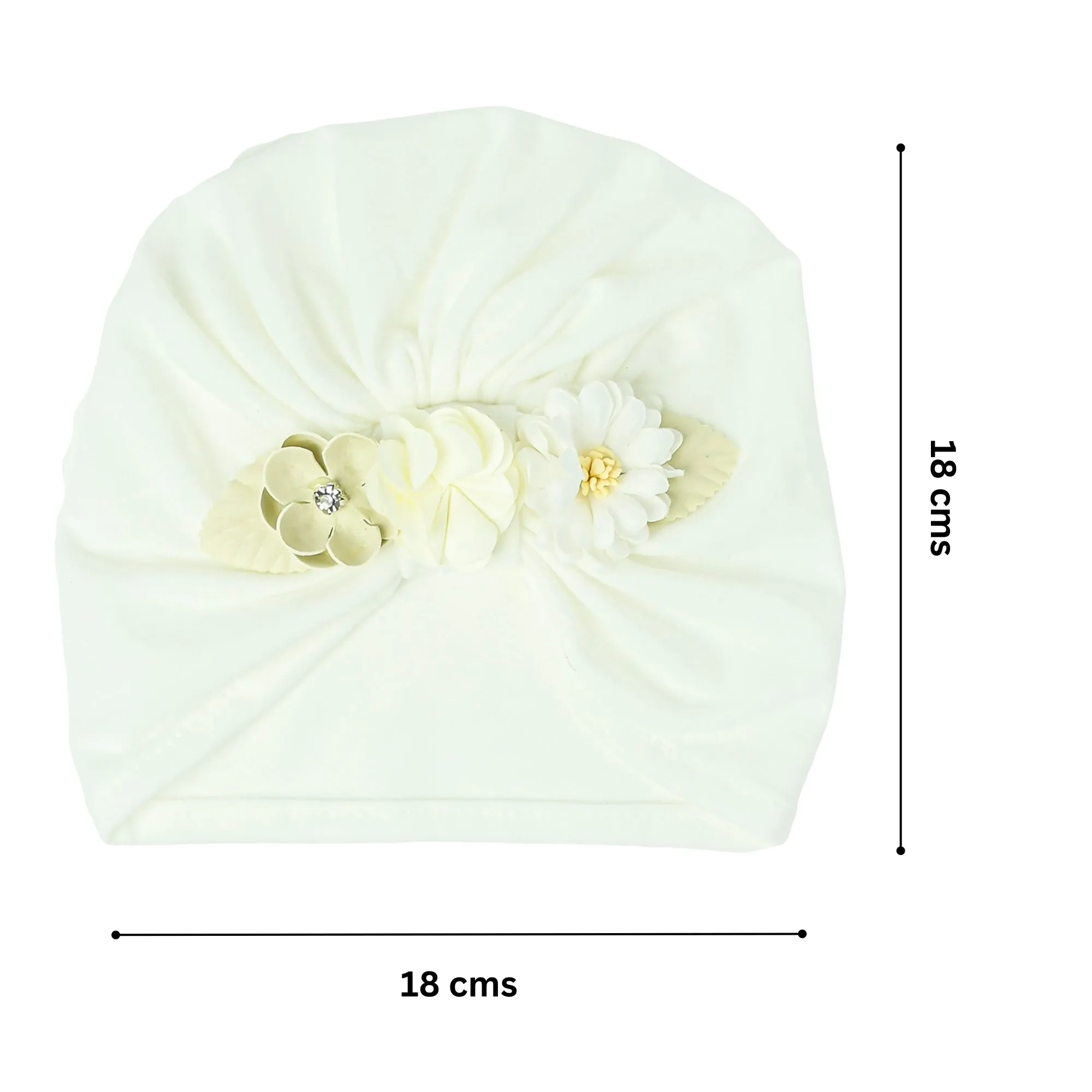 THE LITTLE LOOKERS Unisex Soft Printed Turban Cap, Baby Headwear | Suitable for 3 to 18 Months Baby