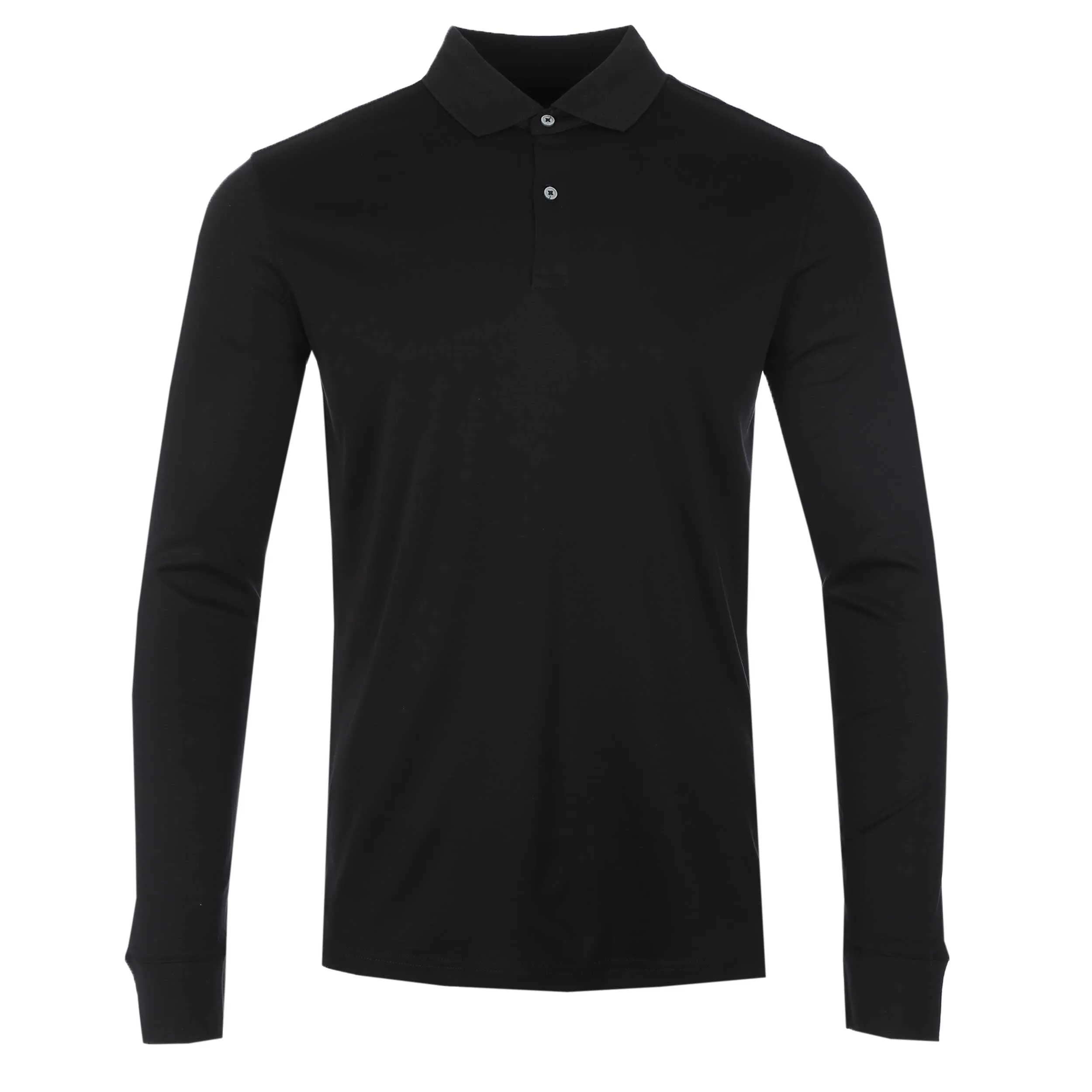 Thomas Maine 2 Button Lux Comfort Polo Shirt in Black