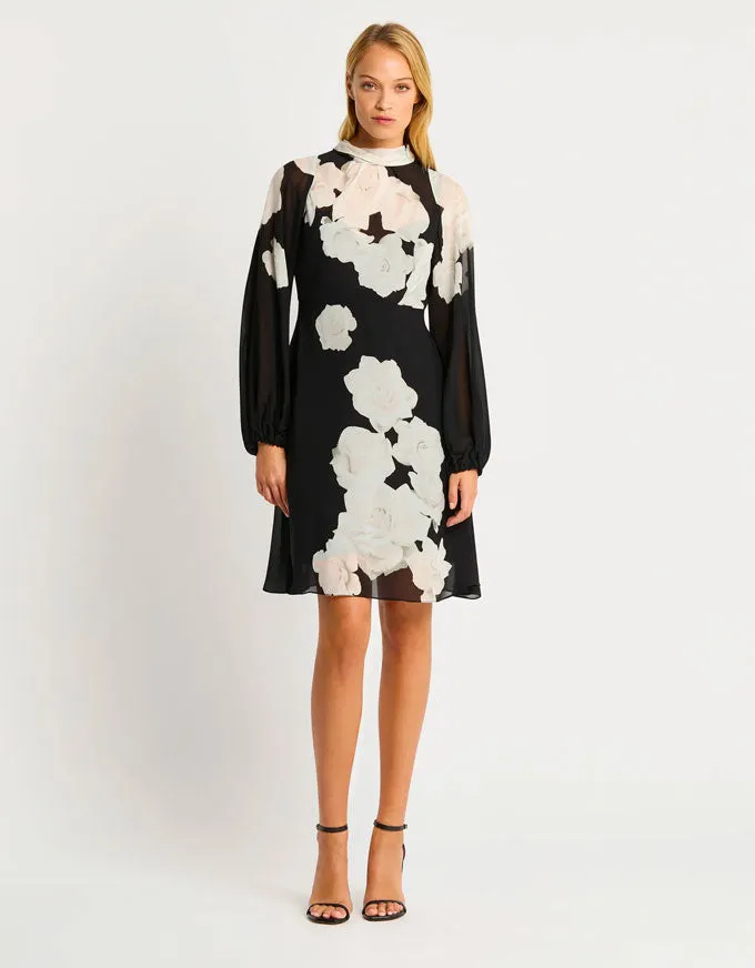 Trinity Dress Black/Ivory - Australian Made