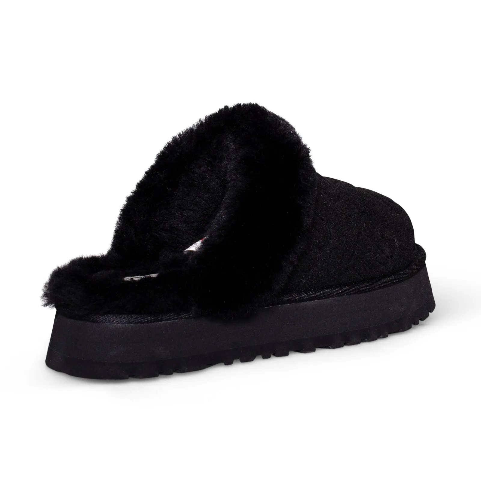 UGG Disquette Felted Black Slippers - Women's