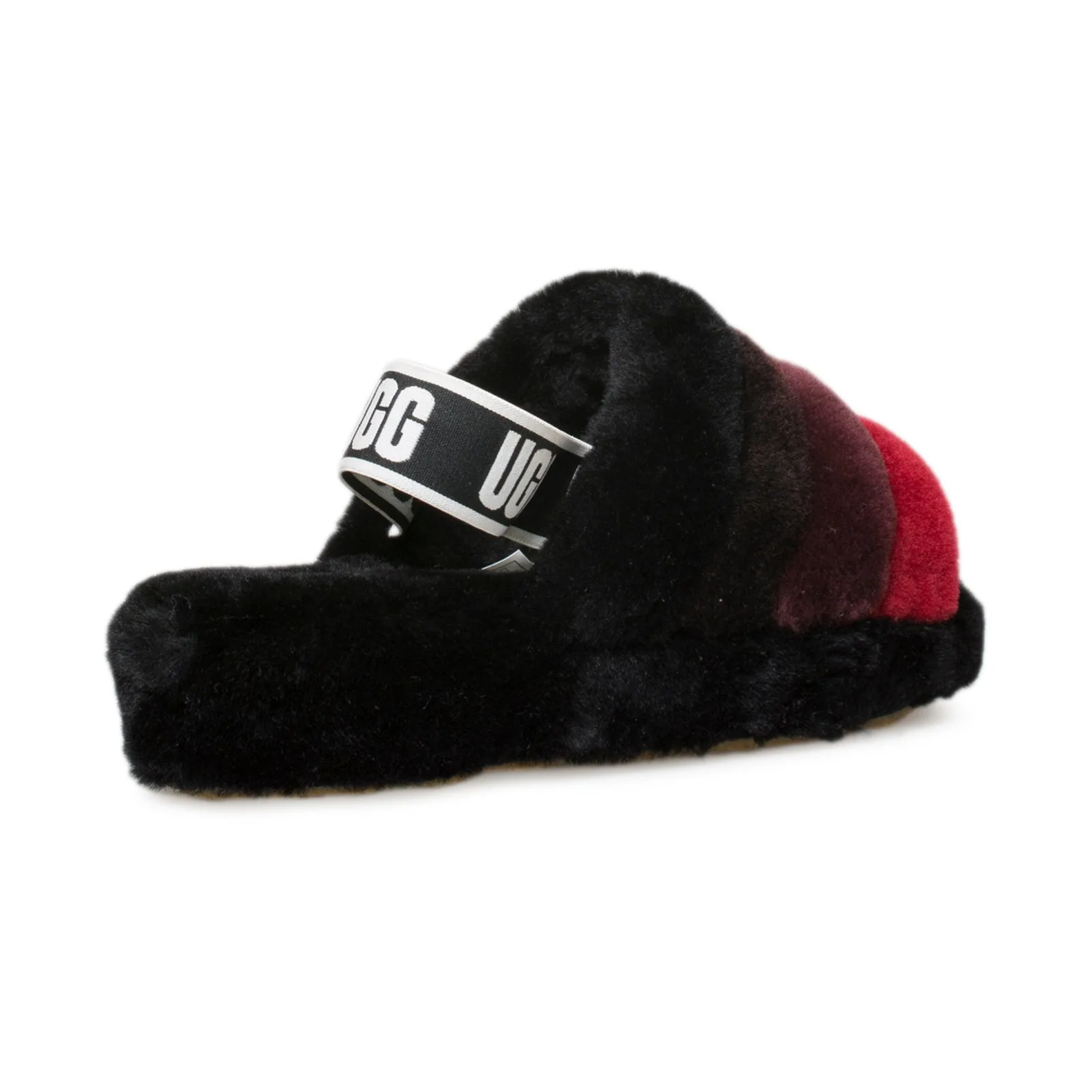 UGG Fluff Yeah Black Multi Slippers - Women's