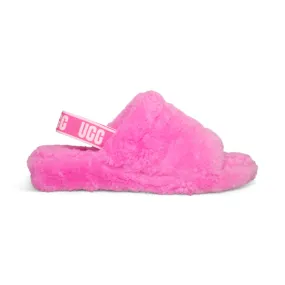 UGG Fluff Yeah Slide Pink Rose Sandals - Women's