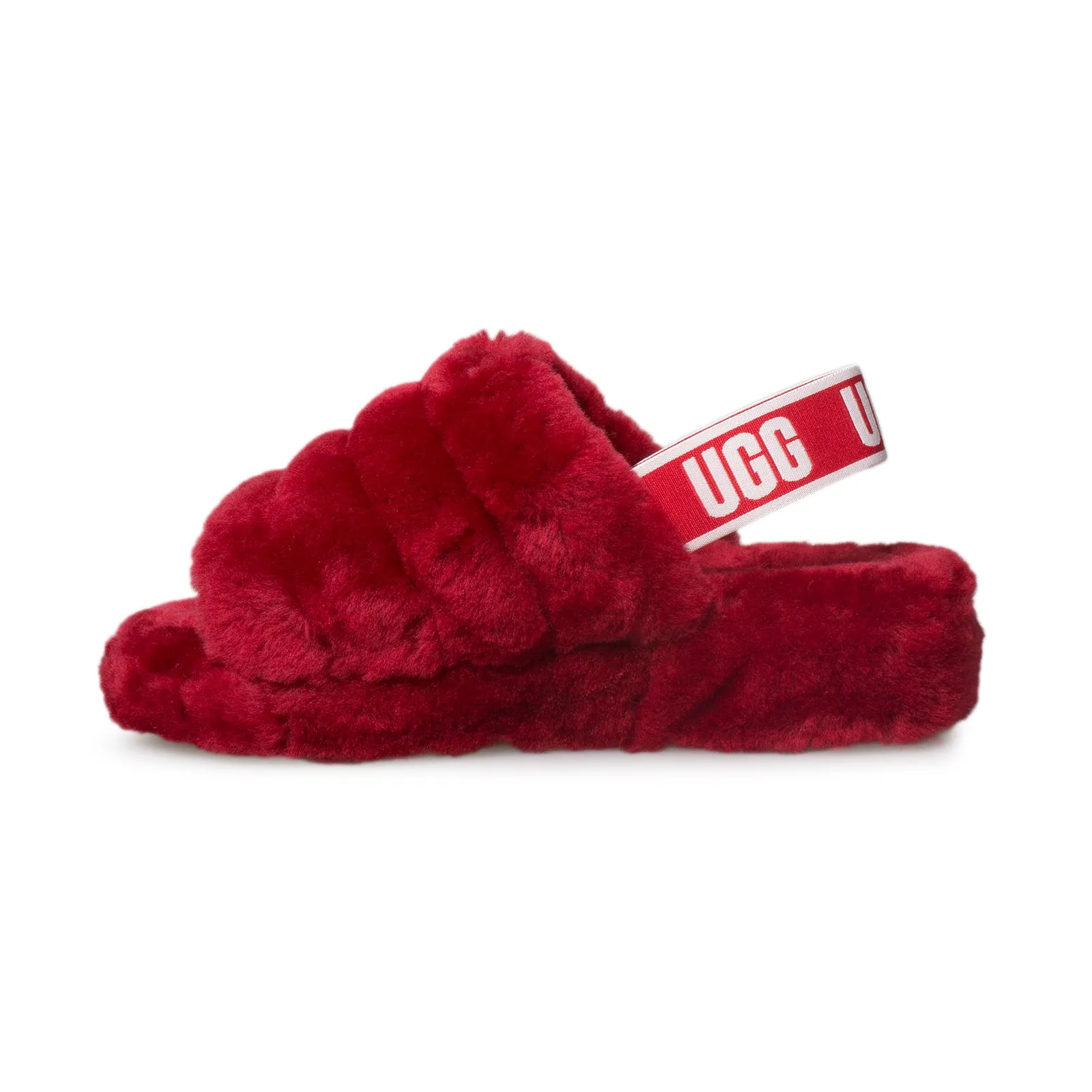 UGG Fluff Yeah Slide Ribbon Red Slippers - Women's