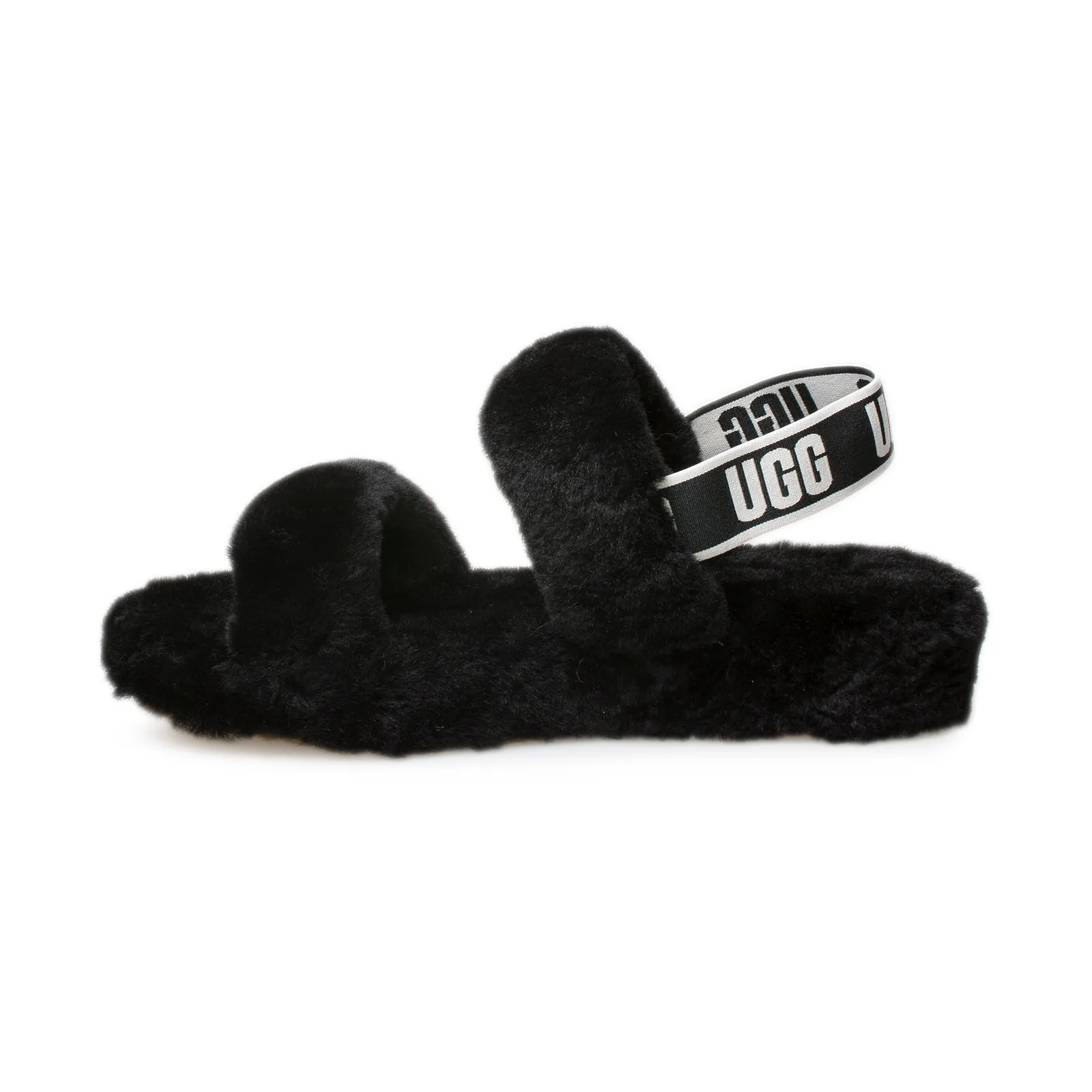 UGG Oh Yeah Slide Black Sandals - Women's