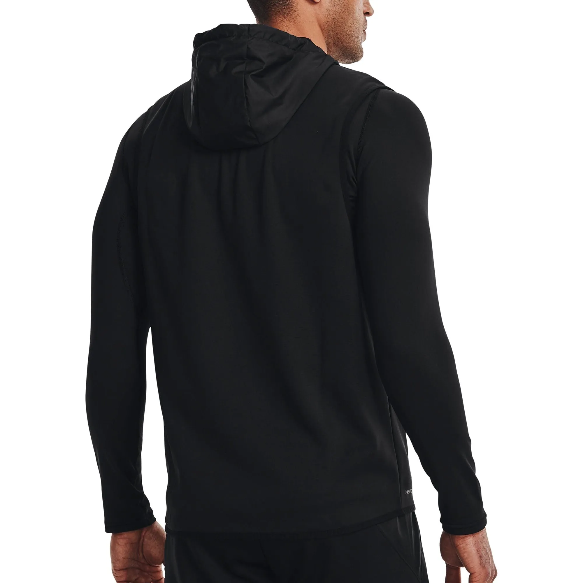 Under Armour Storm Hooded Mens Running Gilet - Black