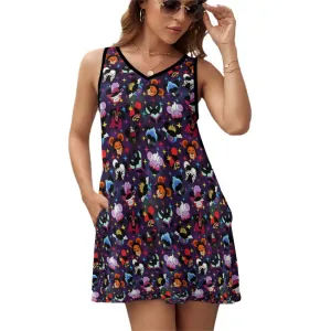 Villains Sleeveless Sundress With Pockets