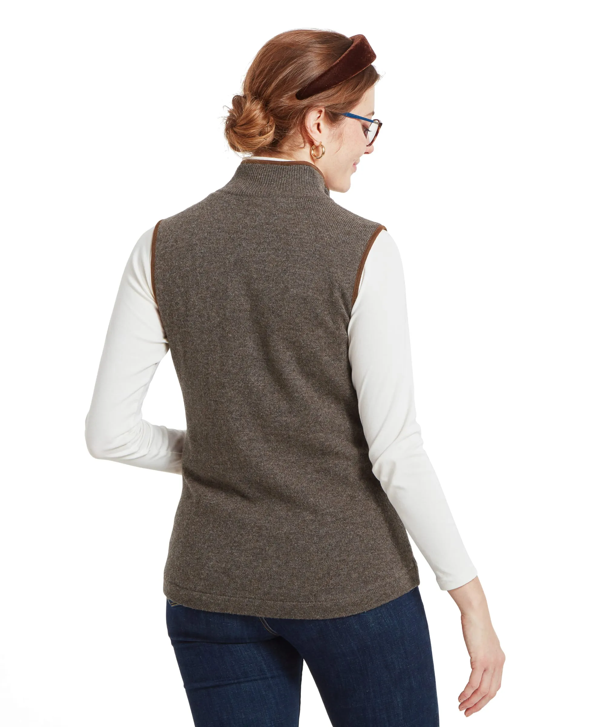 Women's Lambswool Aerobloc Gilet - Mole