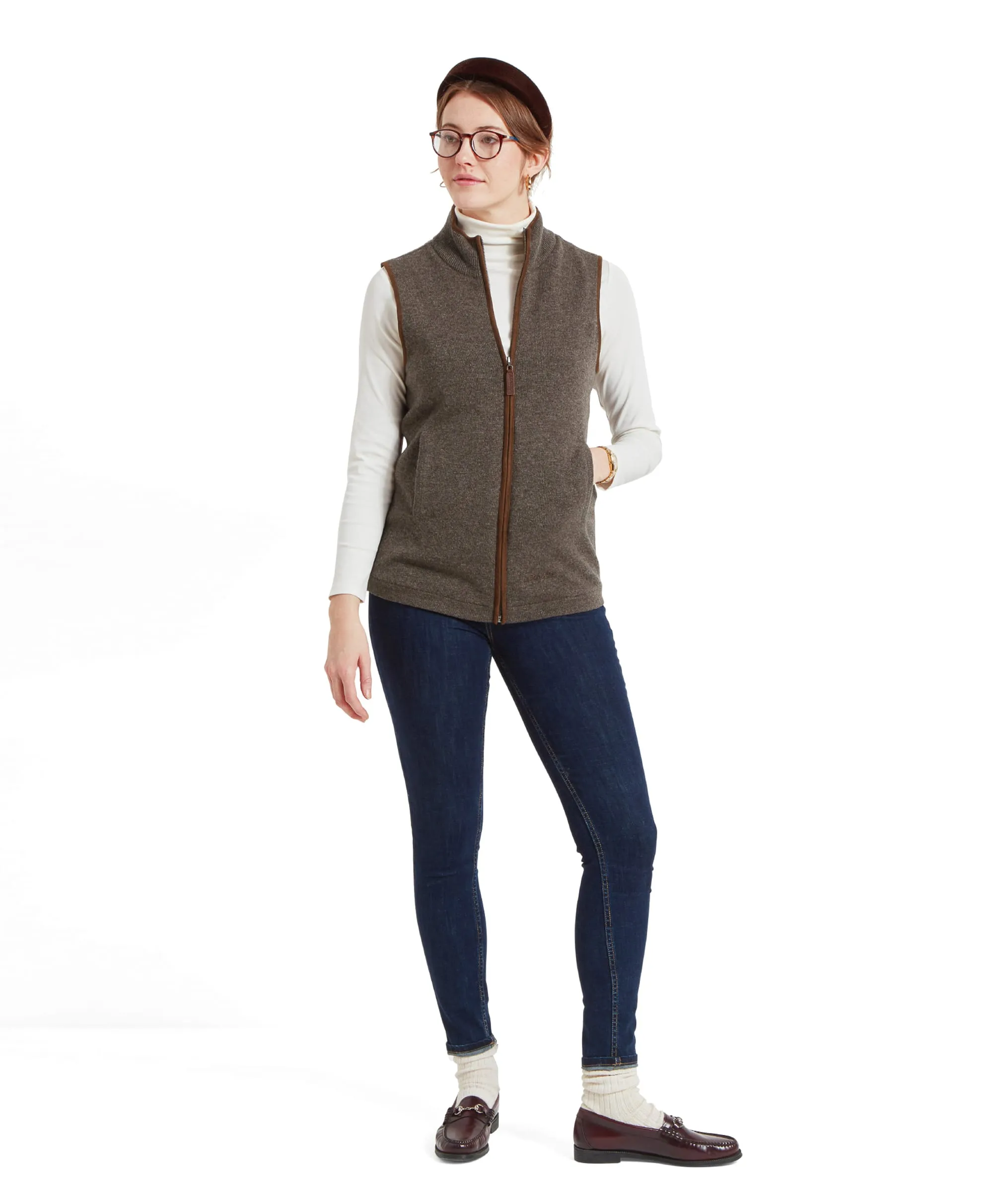 Women's Lambswool Aerobloc Gilet - Mole