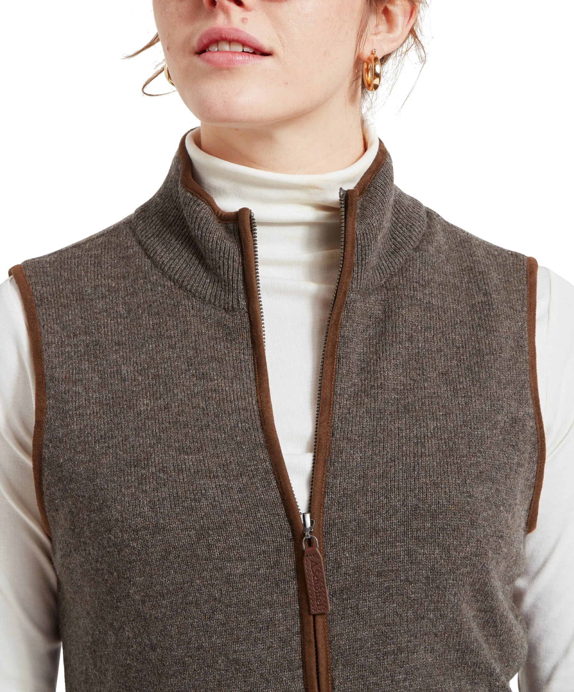 Women's Lambswool Aerobloc Gilet - Mole