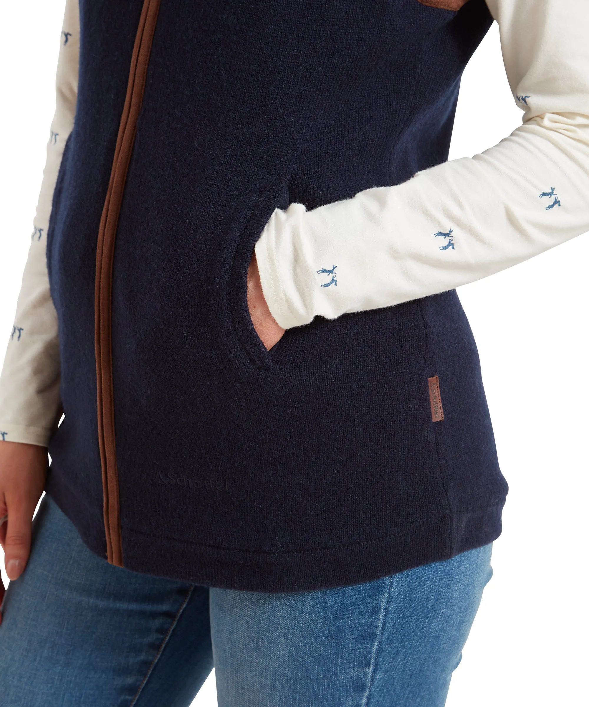 Women's Lambswool Aerobloc Gilet - Navy