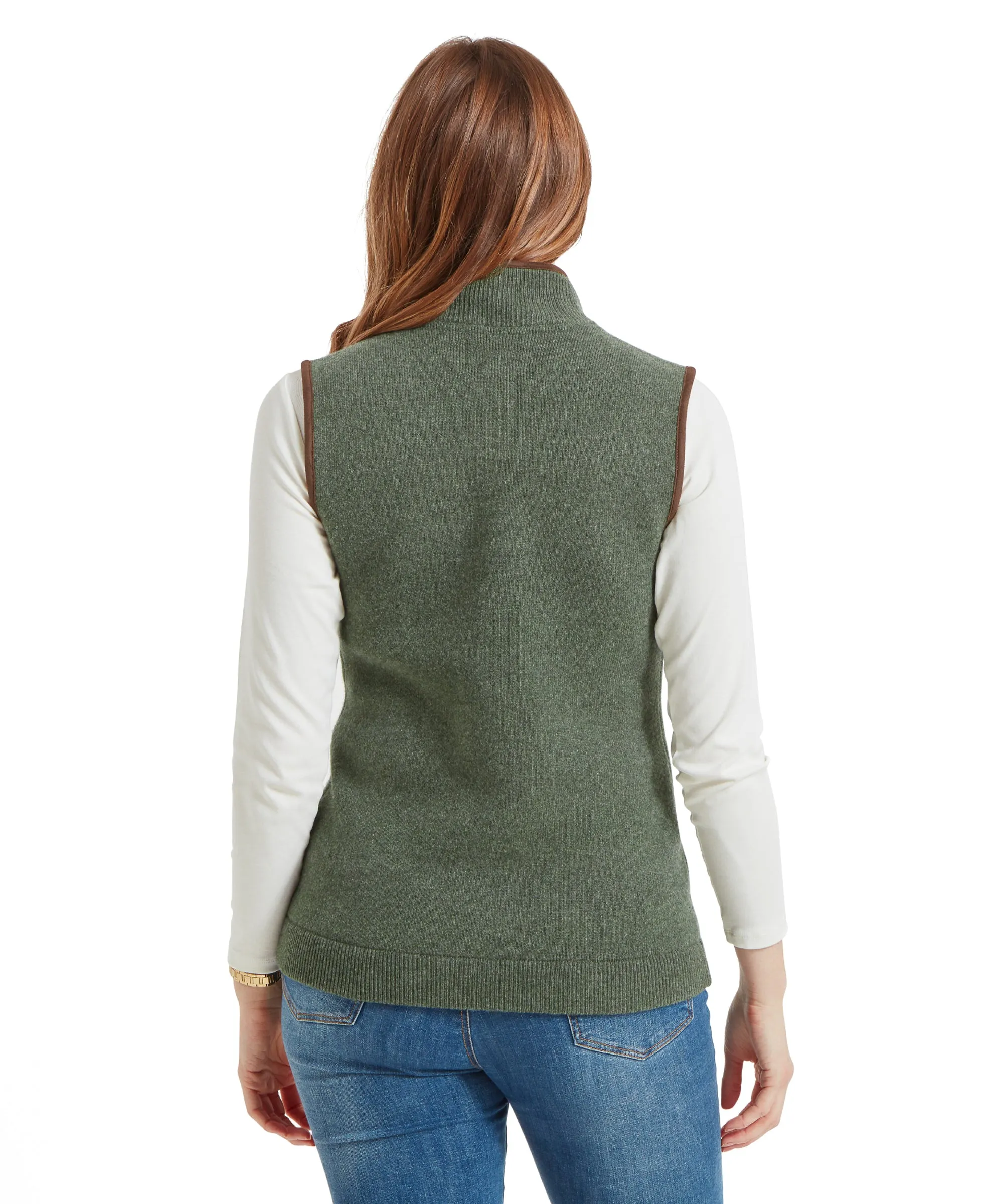 Women's Orkney Merino Gilet - Cedar Green