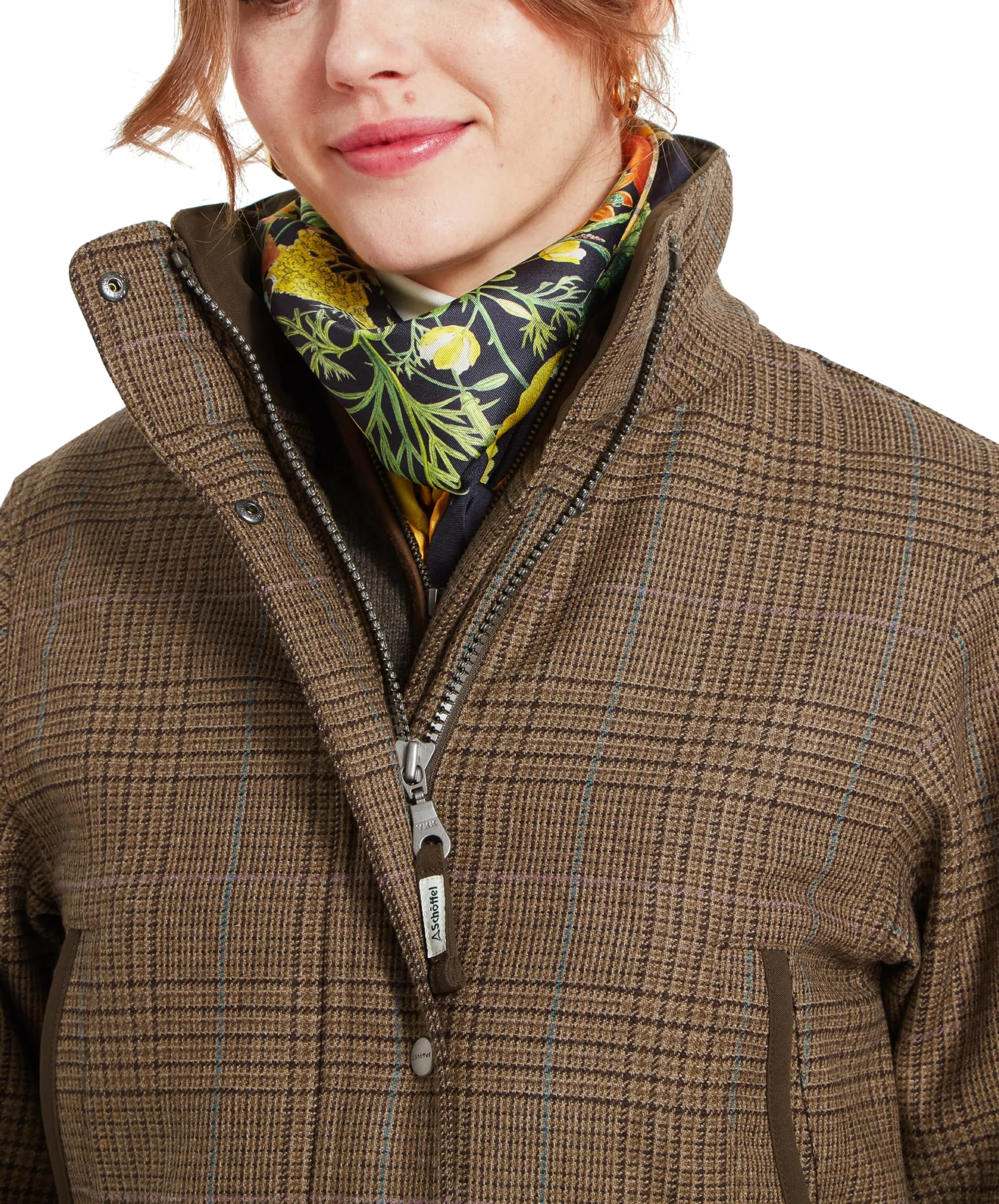 Women's Ptarmigan Tweed Coat - Teviot Tweed