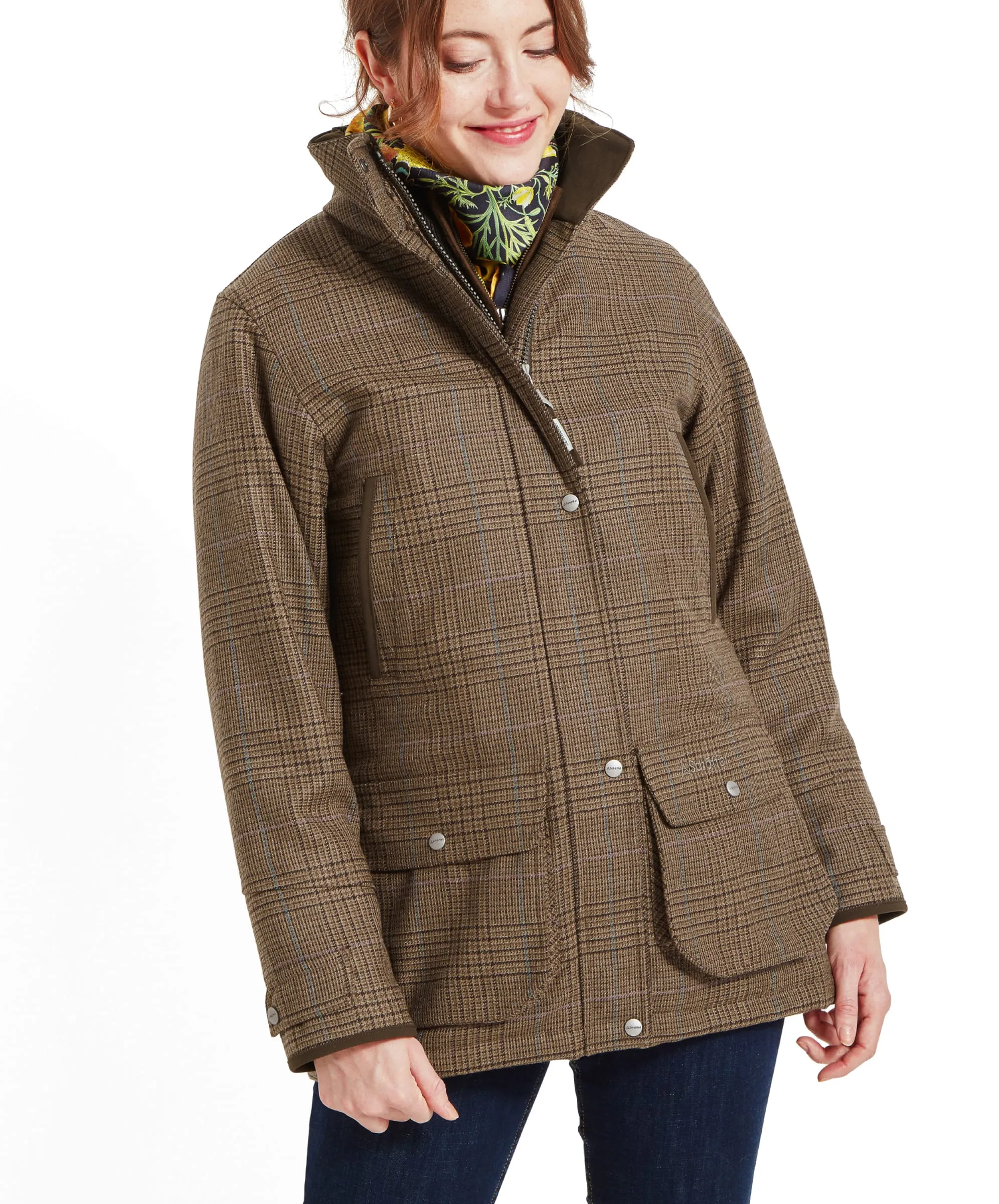 Women's Ptarmigan Tweed Coat - Teviot Tweed