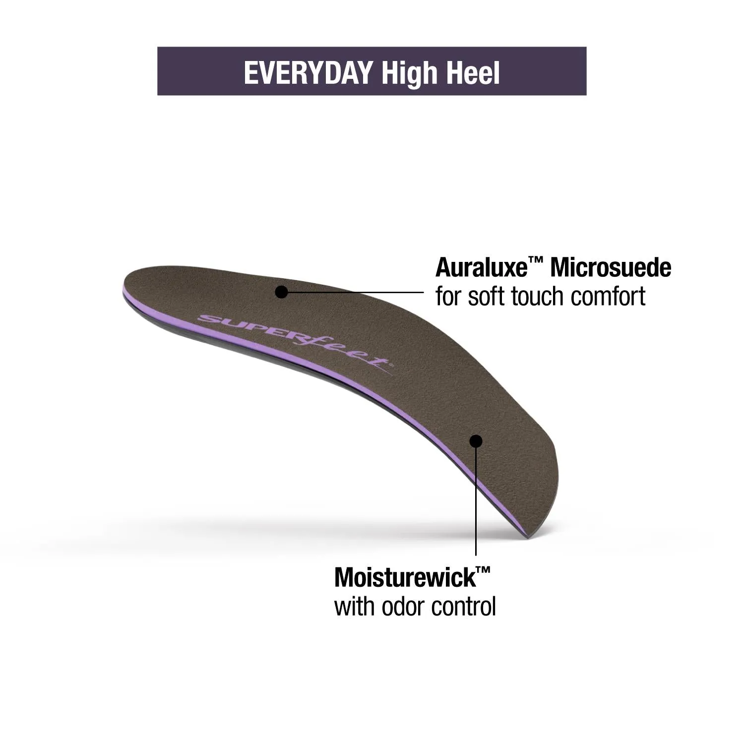 Women's Superfeet Everyday High Heel Premium Insoles Grey